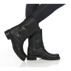 Stuart Weitzman Black Combat & Moto Boots